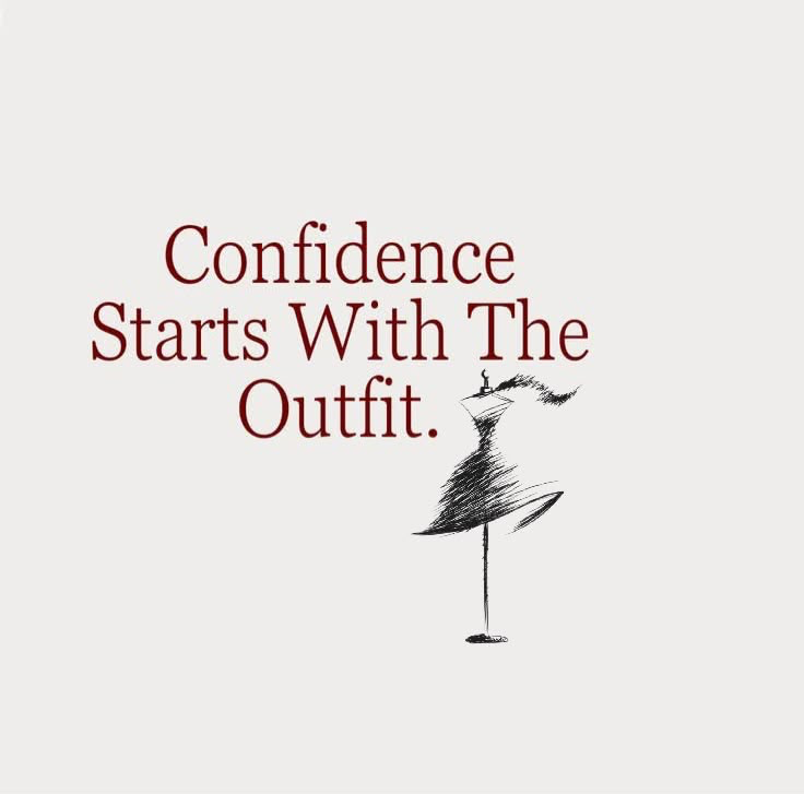 Confidence starts with the outfit. A fashion illustration of a dress on a mannequin.